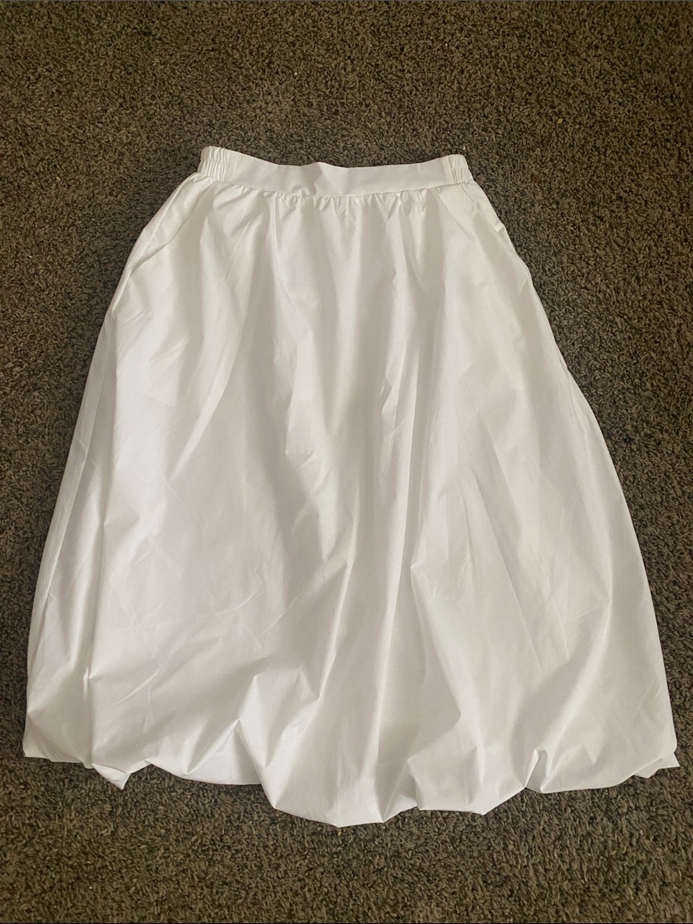 Melloday women’s bubbled maxi skirt white size small
